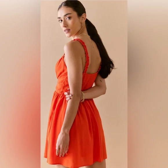 New Francesca’s Luanna Corset Red Sleeveless Mini Dress - Picture 3 of 6